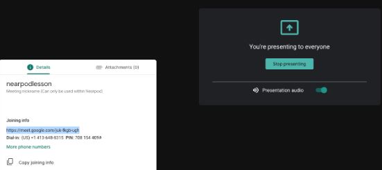Nearpod with Google Meet step 3